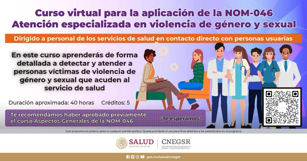 Curso Virtual Atención Especializada en Violencia de Género y Sexual NOM-046